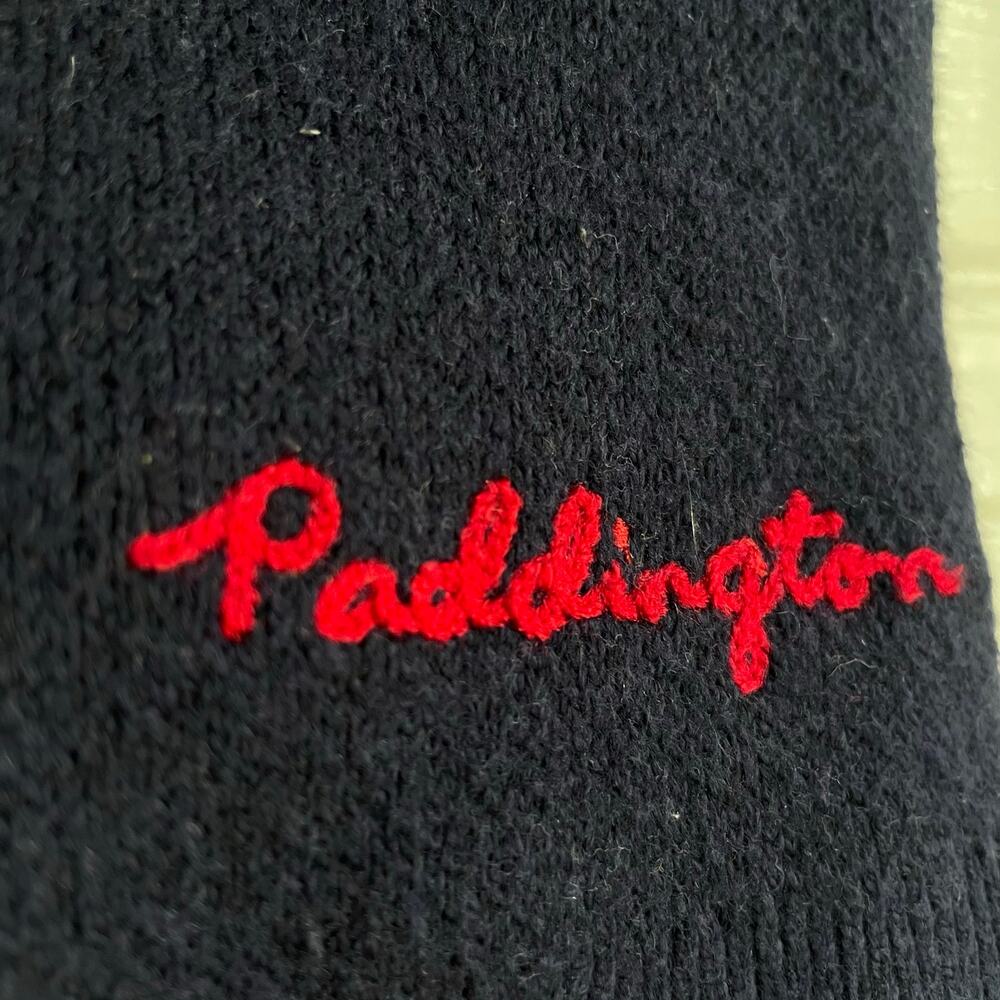 Baby Gap Paddington Bear CashSoft Sweater Dress Navy Blue Sz 12-18 Months RARE - Picture 3 of 13